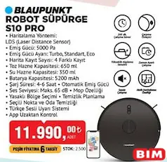BLAUPUNKT ROBOT SÜPÜRGE S10 PRO BLAUPUNKT ROBOT SÜPÜRGE S10 PRO